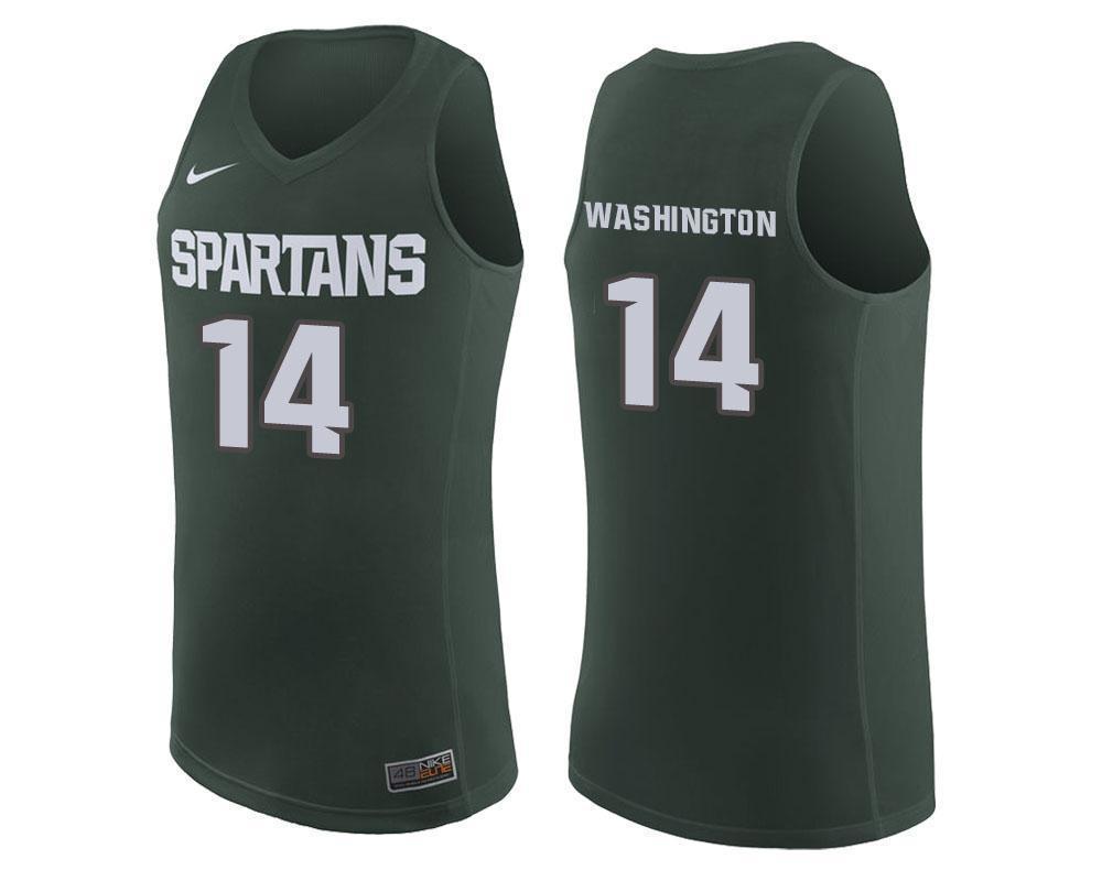 Brock Washington Michigan State Spartans Basketball Jersey 2019 - Green