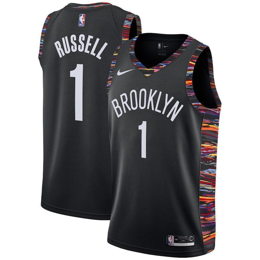 Brooklyn Nets #1 D'Angelo Russell NEWCity Edition Swingman Jersey 2019