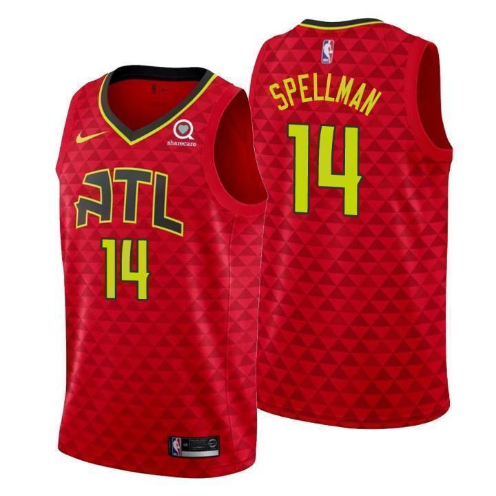 Atlanta Hawks Omari Spellman Statement Red Swingman Jersey 2019