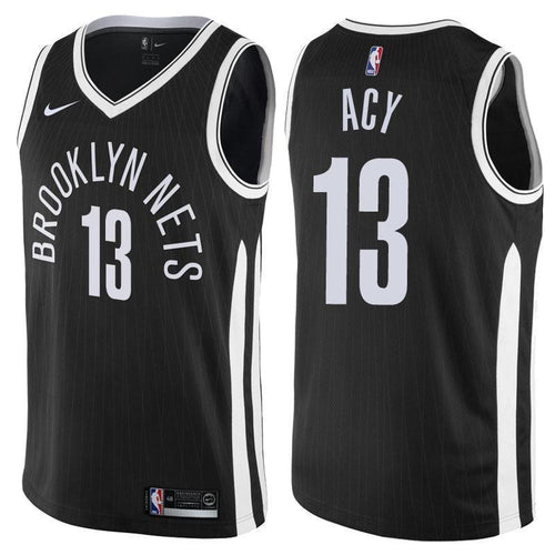 Brooklyn Nets Quincy Acy City Edition Black Swingman Jersey 2019