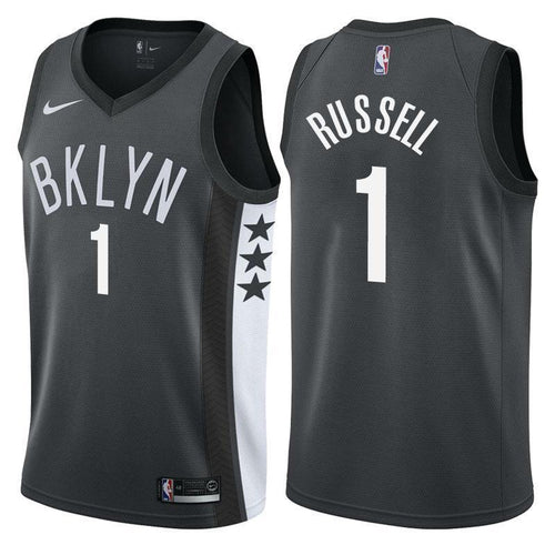 Brooklyn Nets D'Angelo Russell Statement Black Swingman Jersey 2019