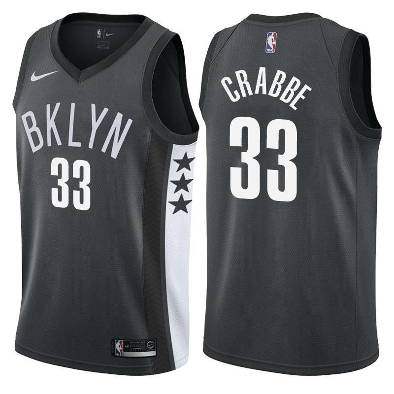 Brooklyn Nets Allen Crabbe Statement Black Swingman Jersey 2019