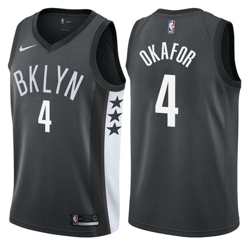 Brooklyn Nets Jahlil Okafor Statement Black Swingman Jersey 2019