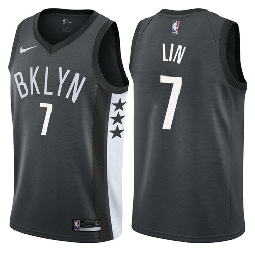 Brooklyn Nets Jeremy Lin Statement Black Swingman Jersey 2019
