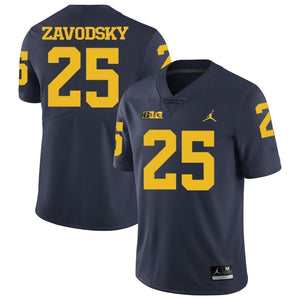 Zavodsky #25 Michigan Wolverines Football Jersey 2019 - Navy