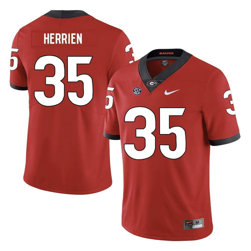 Brian Herrien Georgia Bulldogs Football Jersey 2019 Red