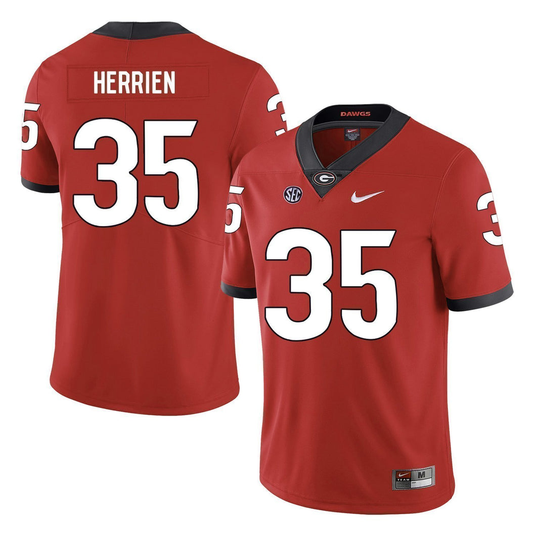 Brian Herrien Georgia Bulldogs Football Jersey 2019 Red