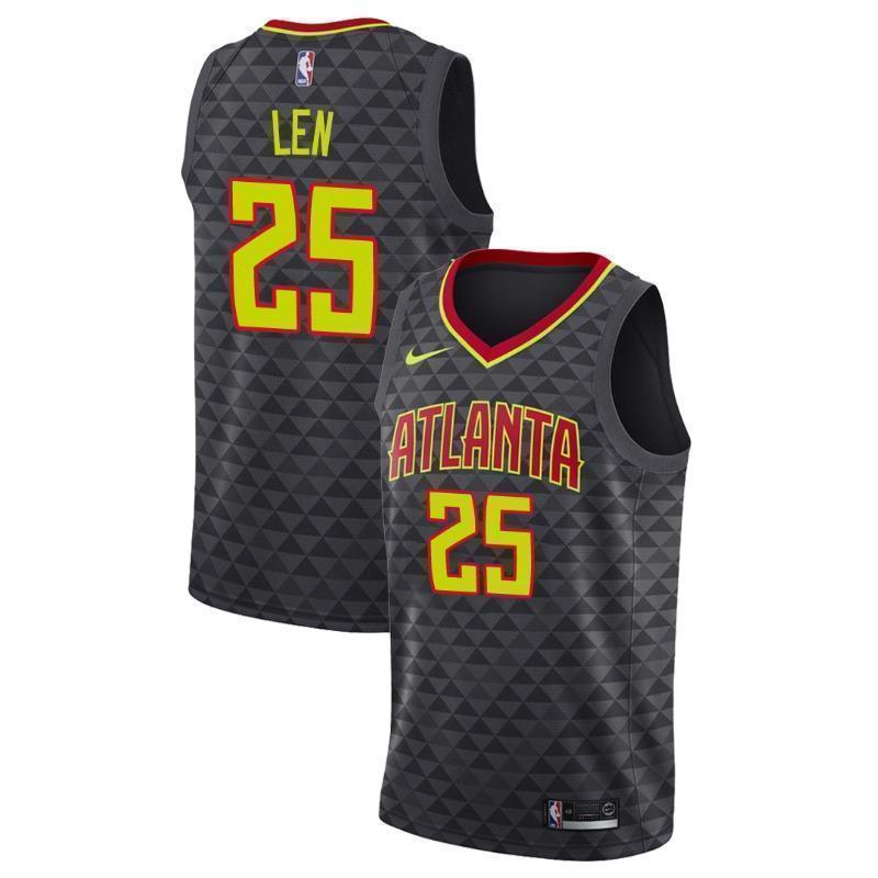 Atlanta Hawks #25 Alex Len Icon Black Swingman Jersey 2019