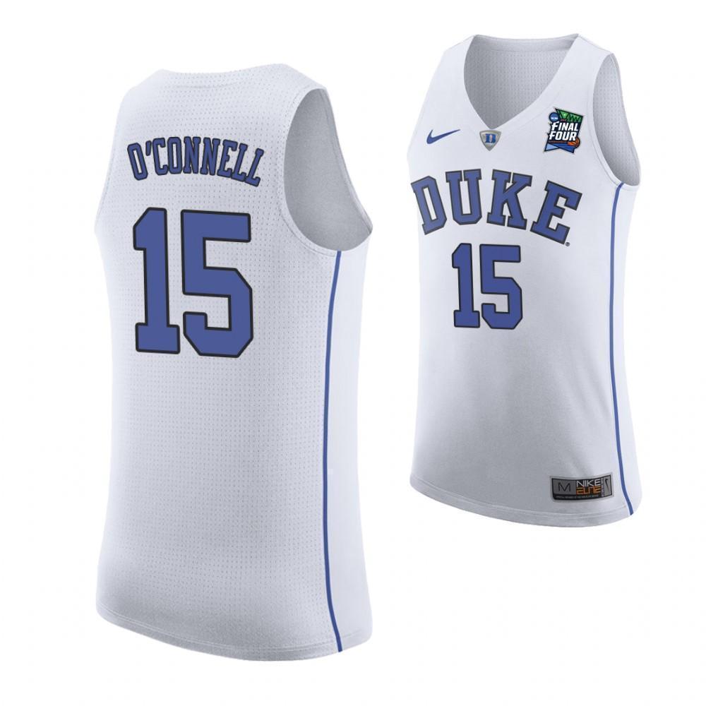 Alex O'Connell Duke Blue Devils 2019 Final Four Basketball Jersey 2019 - White