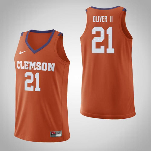 Anthony Oliver II Clemson Tigers Basketball Jersey 2019