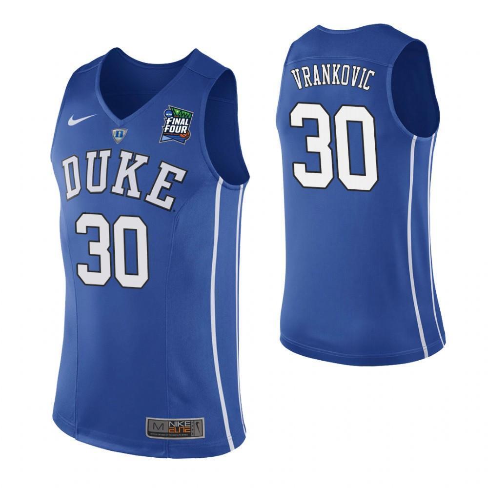 Antonio Vrankovic Duke Blue Devils 2019 Final Four Basketball Jersey 2019