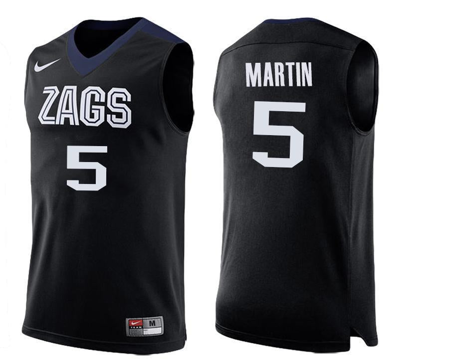 Alex Martin Gonzaga Bulldogs Basketball Jersey 2019 - Black