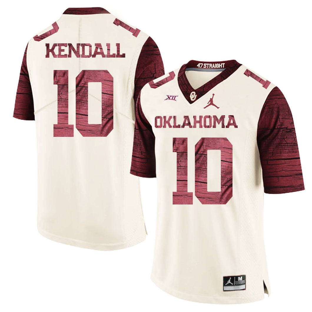 Austin Kendall Oklahoma Sooners Jordan Football Jersey 2019 - Cream