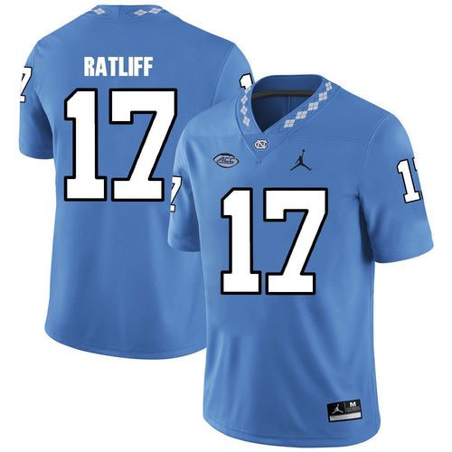 Anthony Ratliff-Williams North Carolina Jordan Tar Heels Football Jersey 2019 - Light Blue
