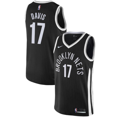 Brooklyn Nets #17 Ed Davis Icon Black Swingman Jersey 2019
