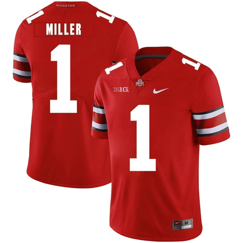 Braxton Miller #1 Ohio State Buckeyes Football Jersey 2019 - Red