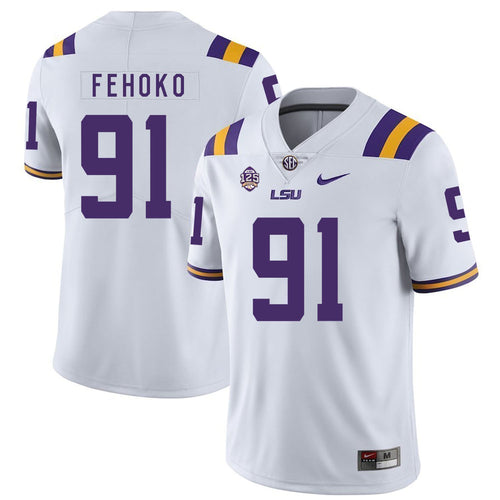 Beriden Fehoko LSU Tigers Football Jersey 2019 - White