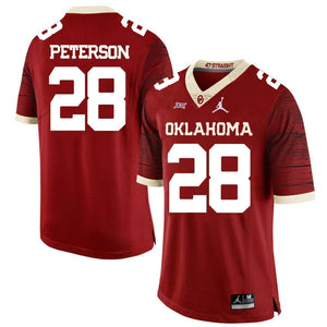 Adrian Peterson Oklahoma Sooners Jordan Football Jersey 2019 - Crimson