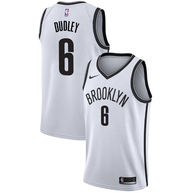 Brooklyn Nets #6 Jared Dudley Association White Swingman Jersey 2019
