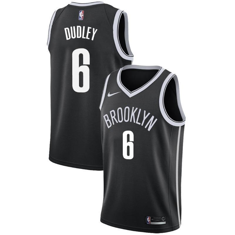 Brooklyn Nets #6 Jared Dudley Icon Black Swingman Jersey 2019