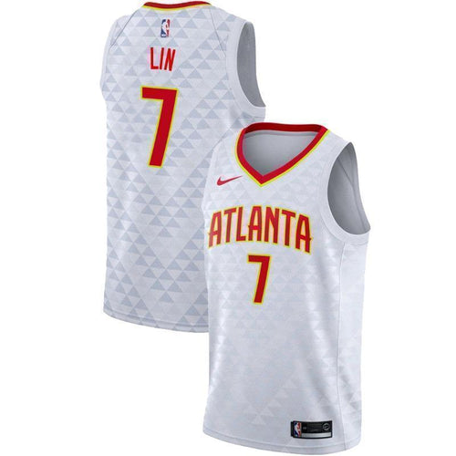 Atlanta Hawks #7 Jeremy Lin Association White Swingman Jersey 2019