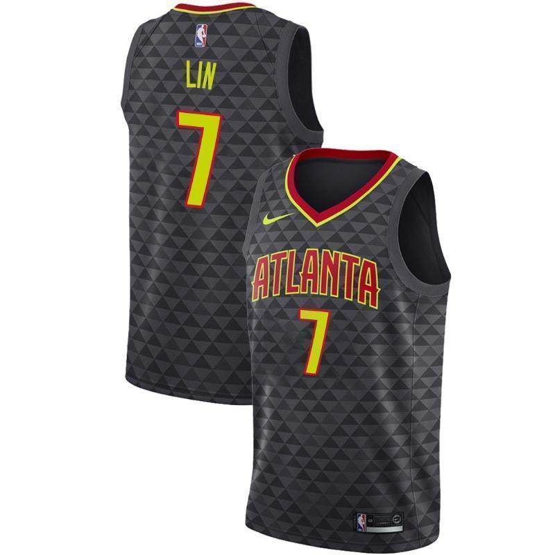 Atlanta Hawks #7 Jeremy Lin Icon Black Swingman Jersey 2019
