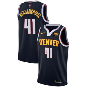 Denver Nuggets #41 Juan Hernangomez Icon Navy Swingman Jersey 2019