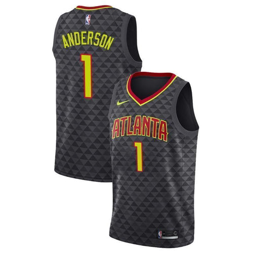 Atlanta Hawks #1 Justin Anderson Icon Black Swingman Jersey 2019