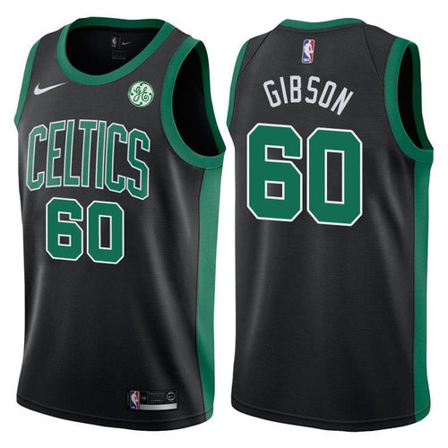 Boston Celtics #60 Jonathan Gibson Statement Black Swingman Jersey 2019