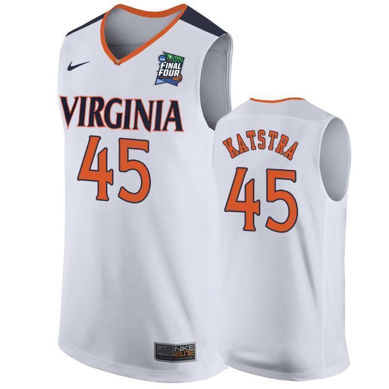 Austin Katstra Virginia Cavaliers 2019 Final Four Basketball Jersey 2019 - White