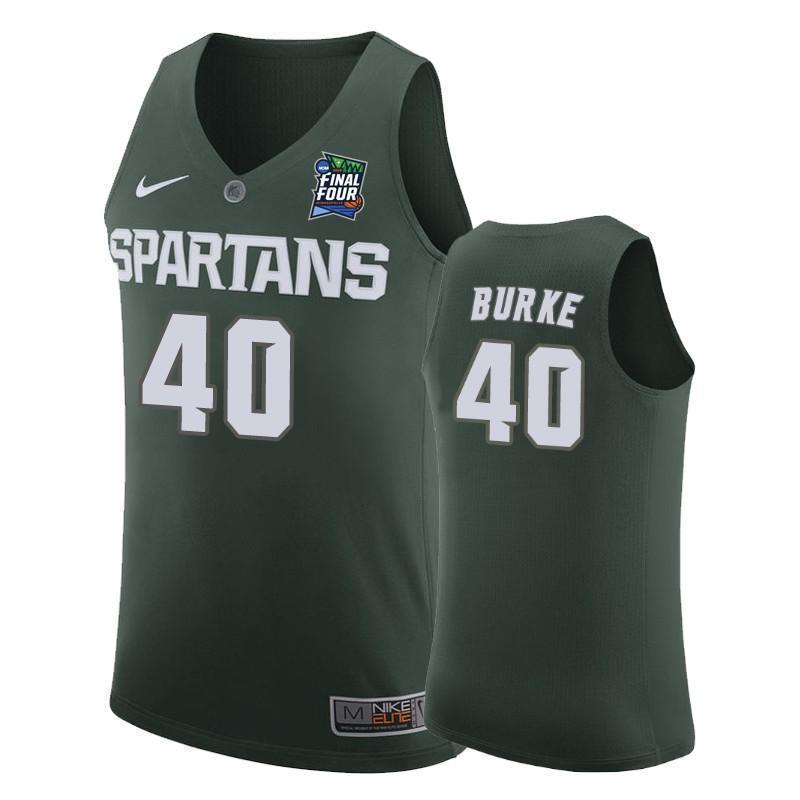 Braden Burke Michigan State Spartans 2019 Final Four Basketball Jersey 2019 - Green