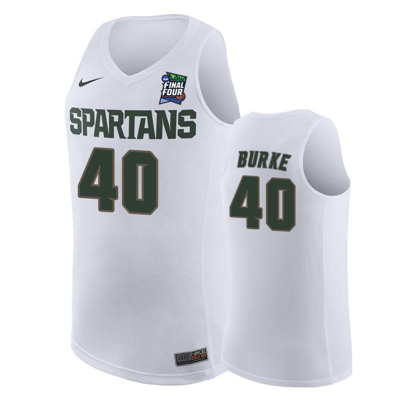 Braden Burke Michigan State Spartans 2019 Final Four Basketball Jersey 2019 - White