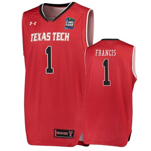 Brandone Francis Texas Tech Red Raiders 2019 Final Four Basketball Jersey 2019 - Red