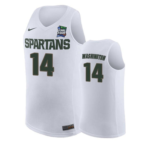 Brock Washington Michigan State Spartans 2019 Final Four Basketball Jersey 2019 - White