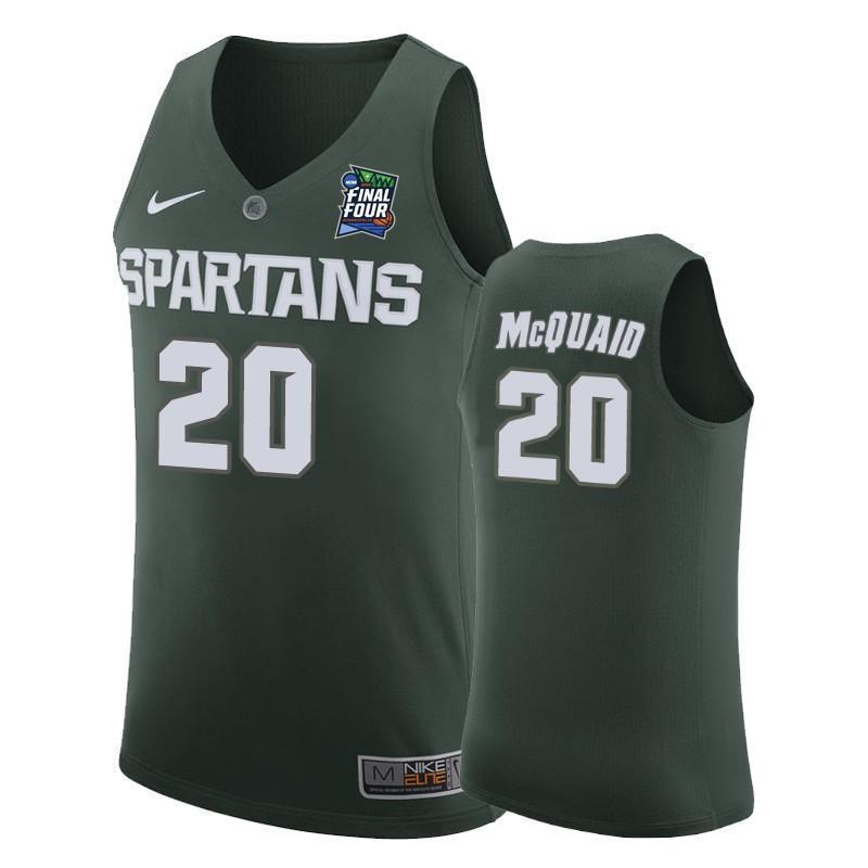 Matt McQuaid Michigan State Spartans 2019 Final Four Basketball Jersey 2019 - Green