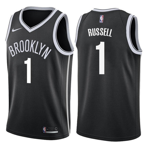 Brooklyn Nets #1 D'Angelo Russell Icon Black Swingman Jersey 2019