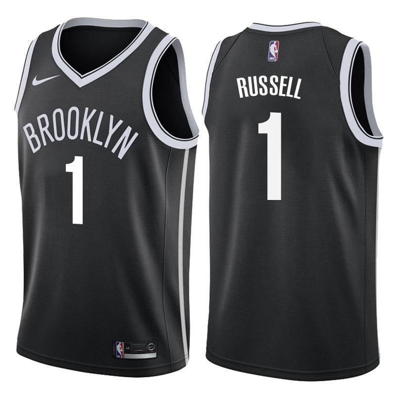 Brooklyn Nets #1 D'Angelo Russell Icon Black Swingman Jersey 2019