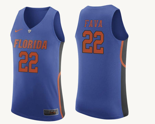 Andrew Fava Florida Gators Basketball Jersey 2019