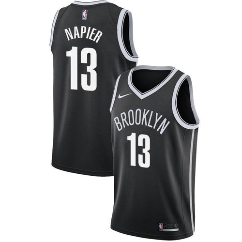 Brooklyn Nets #13 Shabazz Napier Icon Black Swingman Jersey 2019