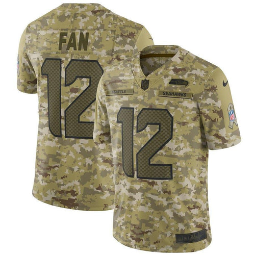 12s Seattle Seahawks Game Jersey 2019 Camo
