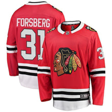 Load image into Gallery viewer, Anton Forsberg Chicago Blackhawks Player Swingman Jersey 2019