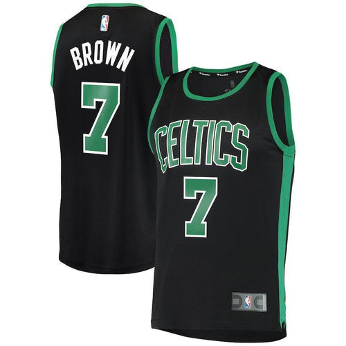 Boston Celtics #7 Jaylen Brown Statement Black Swingman Jersey 2019