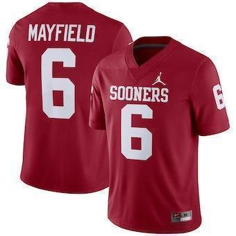 Baker Mayfield Oklahoma Sooners Jordan Football Jersey 2019 - Red