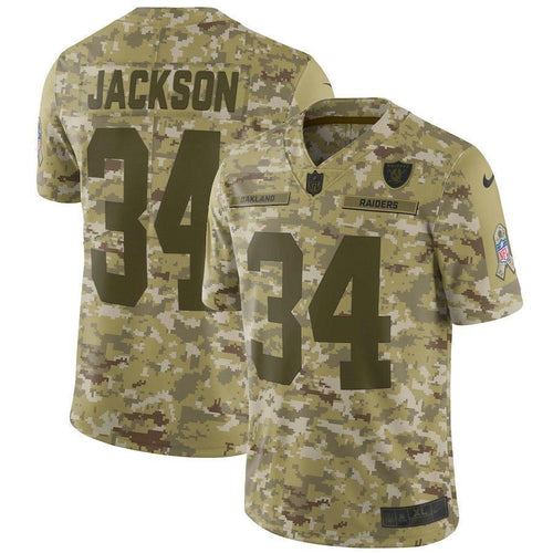Bo Jackson Oakland Raiders Game Jersey 2019 Camo