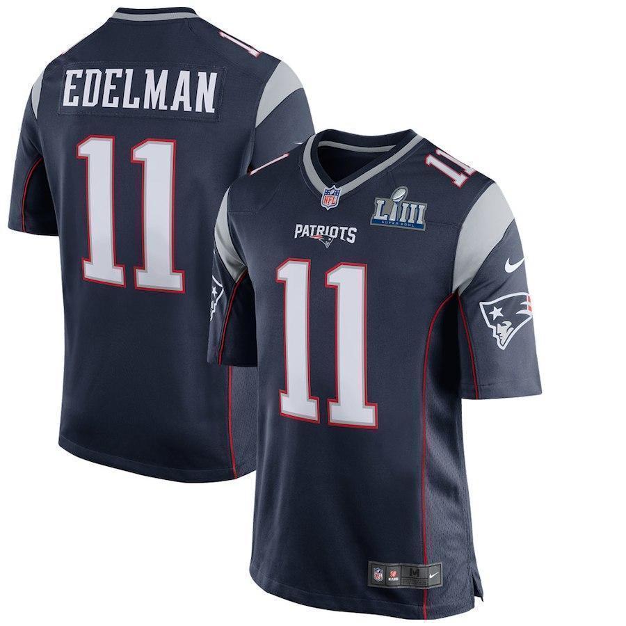 Julian Edelman New England Patriots Super Bowl LIII Game Jersey 2019
