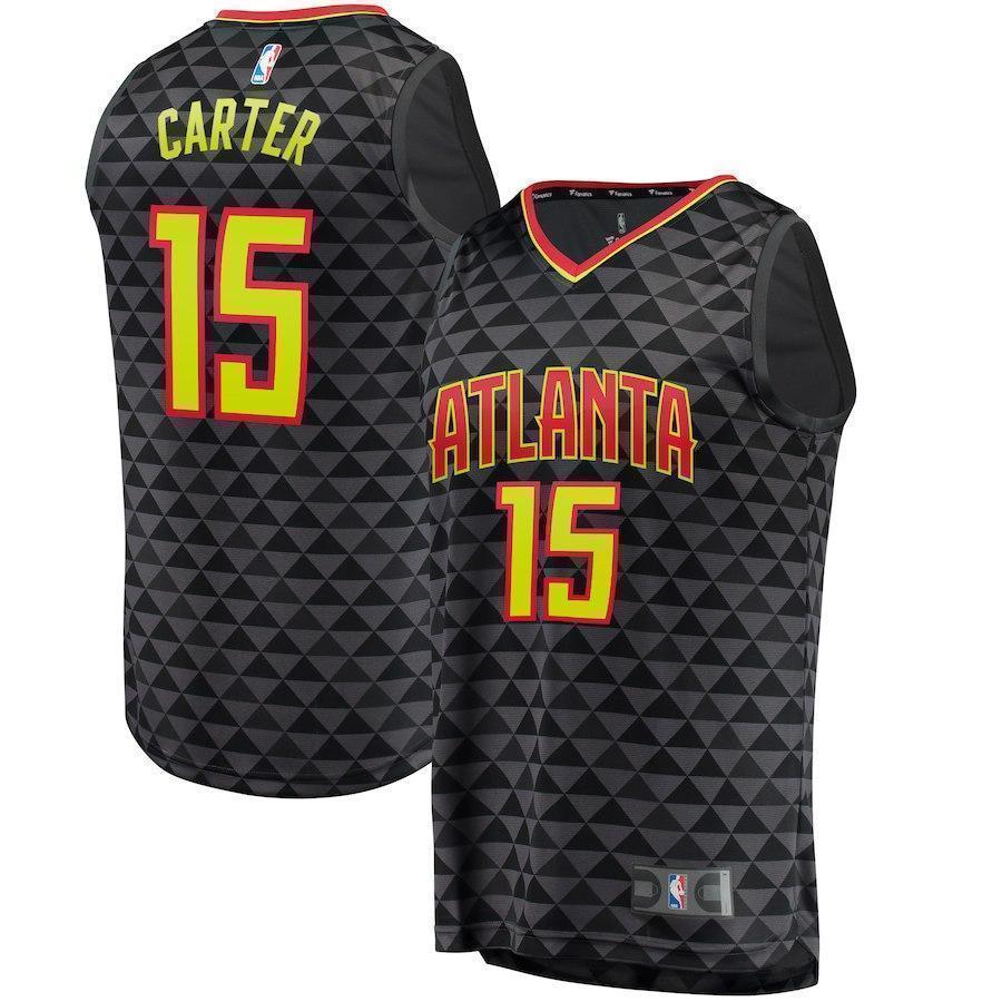 Atlanta Hawks #15 Vince Carter Icon Black Swingman Jersey 2019