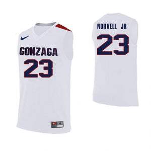 Zach Norvell Jr Gonzaga Bulldogs Basketball Jersey 2019-White